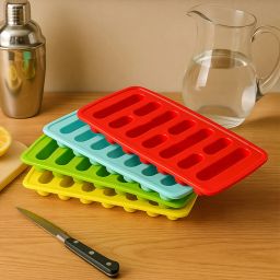 Xtend Premium Multipurpose Ice Tray, Stick Shape, Flexible,Bottle-Friendly, Multicolor Plastic Ice Cube Tray-image-45