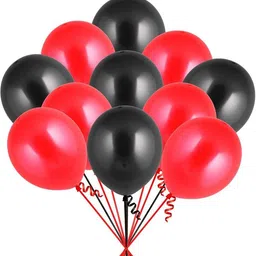 party midlinkerz Solid 51Pcs Red, Black Metallic Balloons For Ballons For Decorating Balloon-picture-19