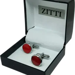 Zitti Metal, Stainless Steel, Alloy, Brass, Silver Cufflink-image-97