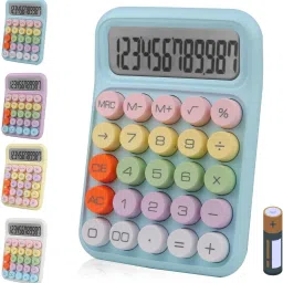 Desktop Calculator -Big Buttons Aesthetic Candy Color Comfortable Touch Handheld BasicCalculator-27