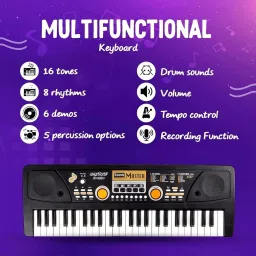 49 Keys Electronic Piano Keyboard with LED Display & Microphone, KW__37_74 49 keys Electronic Piano Keyboard with Microphone 49 Keys Analog Portable Keyboard-image-18