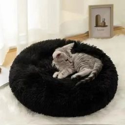 Round donut pet bed Polyester Fibre Animals Sleeping Pillow Pack of 1-image-26