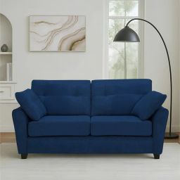 mintwud from pepperfry Tochi Fabric 2 Seater Sofa In Blue Colour-picture-35