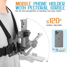 Exsha Chest Mount for Mobile Phone - Camera Holder for Vlogging and Video Shooting Strap image 4
