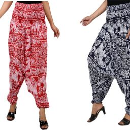 Printed Rayon Women Harem Pants-image-9