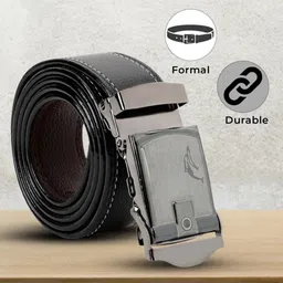 loopa Men Formal Black Synthetic Belt-picture-22