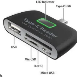 HRYFiNE 3 in 1 USB C to SD/TF Card Reader with Type-C Card Reader image 2