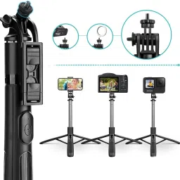 Sharp beak Selfie Stick Tripod Bluetooth Remote - 62inch Extendable Tall Cell Phone Tripod Stand Bluetooth Selfie Stick image 2