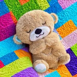 Breathing Teddy Bear Plush Sound Machine Baby Gift with Music, Lights- 30 cm-image-14