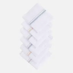 SARTHAK GLOBAL Colorfully Line Hankey ["White"] Handkerchief-image-12