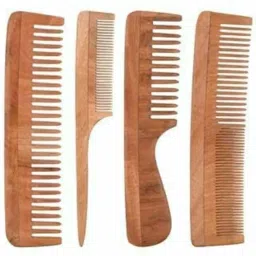 Neem Wood Comb For Hair Growth | Kachi Neem Hair Comb Combo Set for Women & Men-image-42