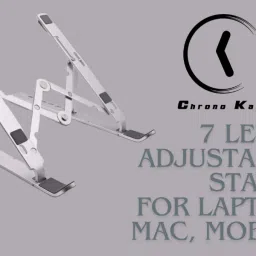 Chrono M101 Aluminium Desk Stand Rotatable Laptop Stand with Adjustable Height Compatible with Universal Laptops image 2