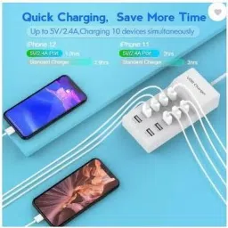TECHGEAR USB Ports for Multiple Devices USB Mobile Charger, USB Charging Station USB Adapter-4