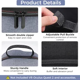 ZITRONIX Hard Carrying Case for Meta Quest 3/Meta Quest 2/Meta Quest Pro/Pico 4/Pico 4 Strap image 3