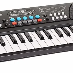 MUSICAL KEY 37 Battery Operated/Mobile Charger Power Option 37 Keys Piano Keyboard with Recording and Mic Toy for Kids. Analog Portable Keyboard-23