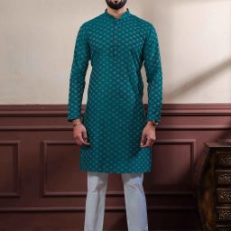 Men Pure Cotton Kurta Pyjama Set-image-64