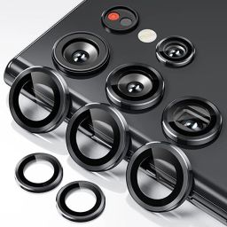 RADHYA Camera Lens Protector for Samsung Galaxy S22 Ultra, 9H Tempered Glass Metal Individual Ring Cover, Easy Installation, HD Clear, Set of 5-image-55
