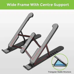 Ultraprolink UM1083 Foldable Laptop Stand Riser,6 Level Height & Angle Adjustment,2X Strong UM1083 Laptop Stand image 4