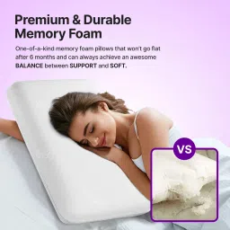 frido Sleeping Memory Foam Solid Orthopaedic Pillow Pack of 2 image 4