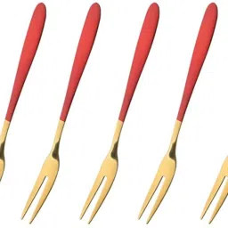 Mini Fruit Forks for Cake in Party Fork Restaurant Dessert Fork Portable Salad Stainless Steel Fruit Fork Set-23
