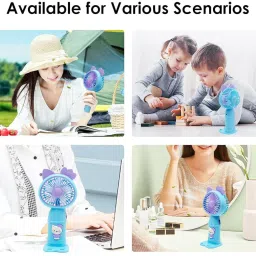 Felinar FELINAR Portable Mini Hand Fan with Stand, 2 Speed Settings, USB Rechargeable Portable Mini Hand Fan with Stand, 2 Speed Settings, USBRechargeable Lightweight USB Fan, Rechargeable Fan image 5