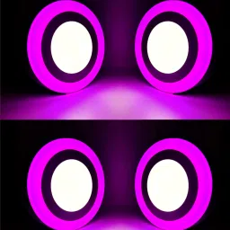 LED Ceiling Surface Light 9 Watt [3+6 Watt] Down Light, Ceiling Surface Mounted Spotlight, Dual Color 3D Effect Super Bright PINK & White Combination, 6 Inch Diameter, No Need To Cut Ceiling (PACK OF 4) Surface Ceiling Light Ceiling Lamp-image-104