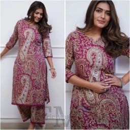 Women Viscose Rayon Kurta Palazzo Set-image-129