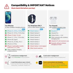 Unigen Unidock 250 15W 3-in-1 Wireless Charging Stand for iPhone 14, 13, 12, 12 Pro, 12 Pro Max, 12 Mini, 11, 11 Pro, 11 Pro Max, Xs, Xs Max, XR, X, 8, 8 Plus, iWatch SE, 6, 5, 4, 3, 2 & AirPods (Multiple Safety Protection, White) image 4
