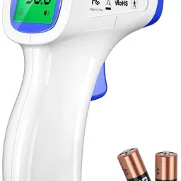 DR VAKU Digital Thermometer For Fever Non-Contact Laser Infrared Forehead Thermometer Temperature Gun Accurate Reading with Large Display Battery Included Thermometer-11