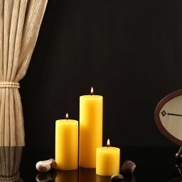 Unscented Pillar Candles Set of 3 || 2x2, 2x4, 2x6 Inches || Home Décor Candle Candle-image-23