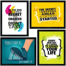 Motivational Quote Inspirational Poster Photo Frame For Wall, Home, Office, Gym Study Room ,school ,college Poster frame 206 Digital Reprint 14 inch x 11 inch Painting-27