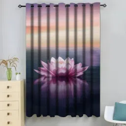 154 cm (5 ft) Polyester Room Darkening Window Curtain Single Curtain-image-96