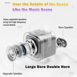 OXILAG Bluetooth speaker with Microphone ,RGB light Wireless 5 W Bluetooth Home Audio Speaker image 4