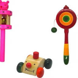 Wooden Handmade Rattles For New Born Baby Rattle-16