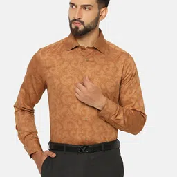 Blackberrys India Slim Fit Floral Printed Formal Pure Cotton Shirt-picture-3