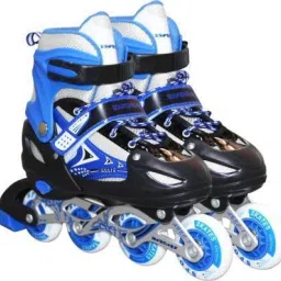 Flashing Wheel Aluminum Body in-Line Skates with Adjustable Length In-line Skates - Size 38 - 41 Euro (Blue) Quad Roller Skates - Size 38-41 UK-23