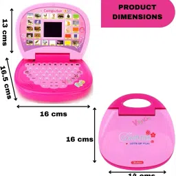 vikrida Kids Laptop Toy for 1-6 Years Learning Computer with Sound & Music image 2
