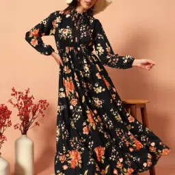 Printed Polyester Stitched Flared/A-line Gown-image-99