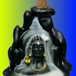 Adiyogi Shiv Backflow Incense Burner with 30 Cones Best for Gifting M_197 N/A-image-68