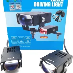 LIU HJG Yellow White & Devil Eye Slim Fog Light Fog Lamp Car, Motorbike LED (12 V, 90 W)-12