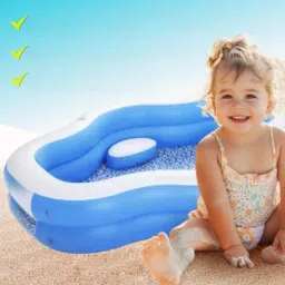 Inflatable Pool (IND*83) 270 x 198 x 51 cm Swimming Pools with free pump Inflatable Swimming Pool-41