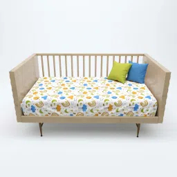 180 TC Cotton Crib Cartoon Flat Bedsheet-image-92