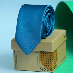 Tossido Men Turquoise Blue Solid Broad Tie-image-30