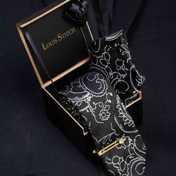 LOUIS STITCH Men Italian Silk Necktie Accessory Gift Set-image-79