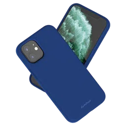 stuffcool Silo Soft and Smooth Rubber Back Cover for Apple iPhone 13 (Camera Protection, Navy)-image-87
