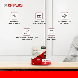 CP PLUS CP-NM64 64 GB MicroSD Card Class 10 70 MB/sMemory Card Compatible with Camera, Mobile, Tablet image 2