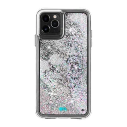 Case-Mate Waterfall Glitter Polycarbonate Back Cover for Apple iPhone 11 Pro Max (Wireless Charging Compatible, Iridescent Diamond)-43