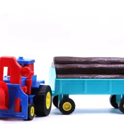 Plastic Tractor Construction Set Friction Powered with Trolley, Play & Learn-picture-22