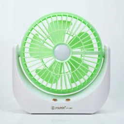 Terviiix JY-1881 Strongwind HighSpeed 5-Speed Rechargeable Table Fan with LED Light, Portable Fan USB Fan-0