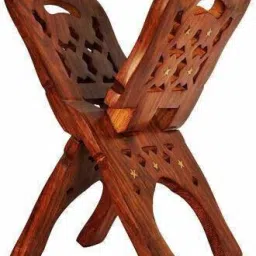 Divine Edge Wooden Rehal – Handcrafted Elegance for Your Sacred Moments Wooden Brown Rehal-image-56